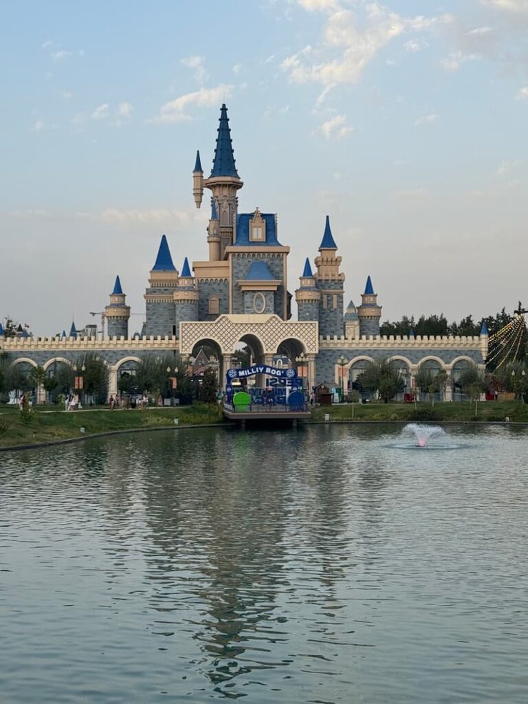 entry of amusement park in magic city park, in tashkent, uzbekistan